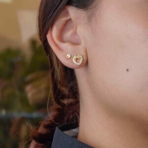 Arete Minnie Corazón Circonias